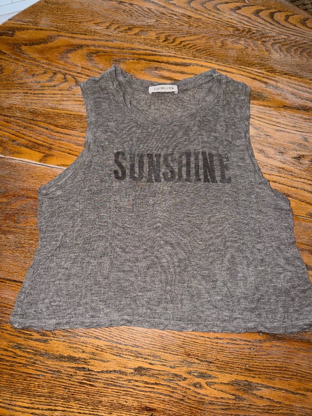 DREAMER  'Sunshine' gray tank top/M/no flaws